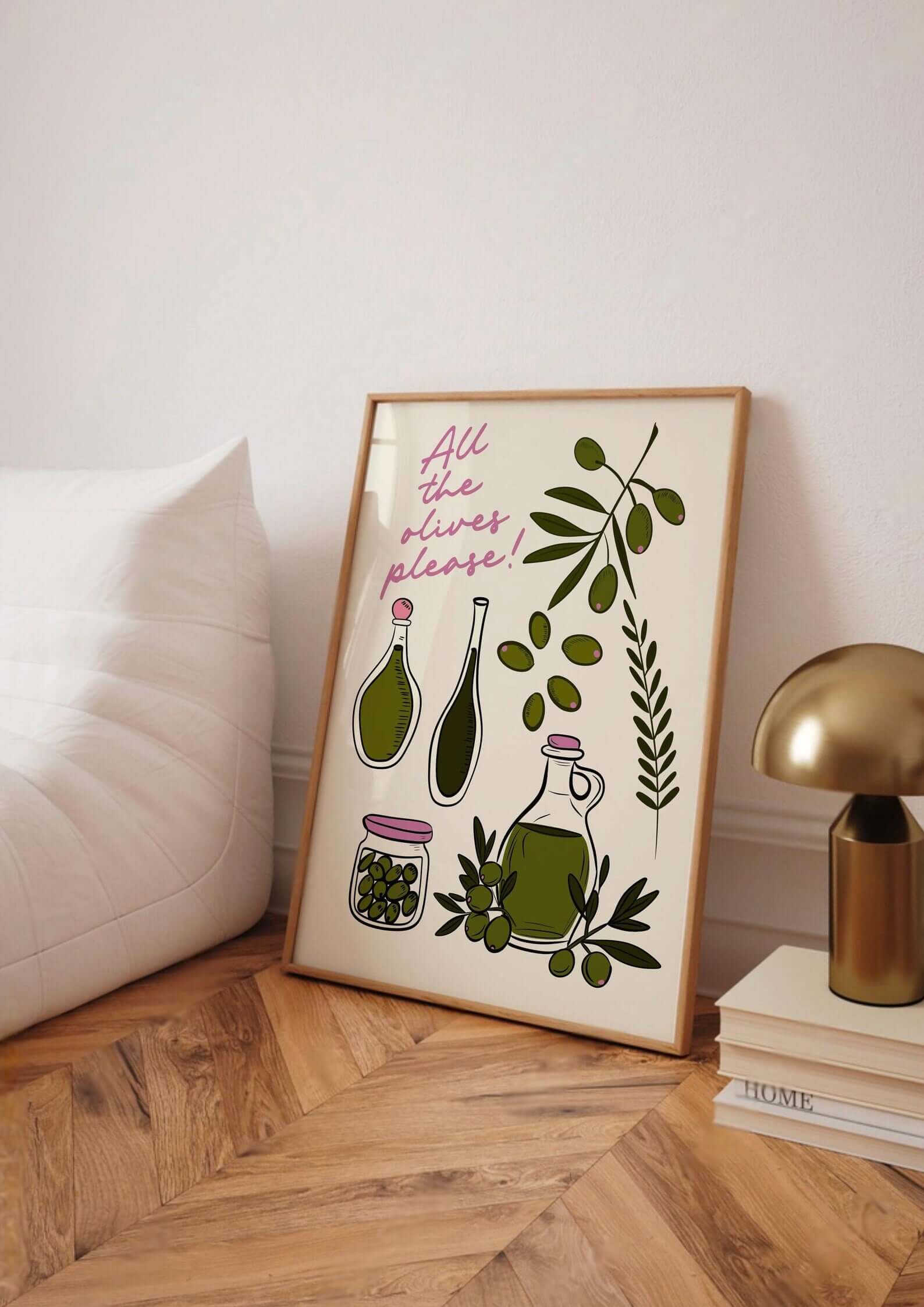 All The Olives Please Print print in Size: A6 – Physical Print by Printro