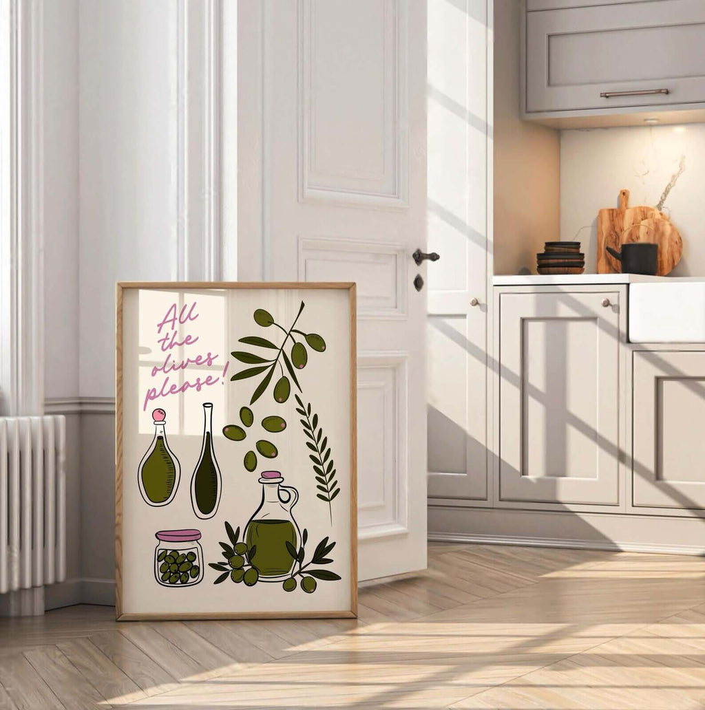 All The Olives Please Print print in Size: A6 – Physical Print by Printro