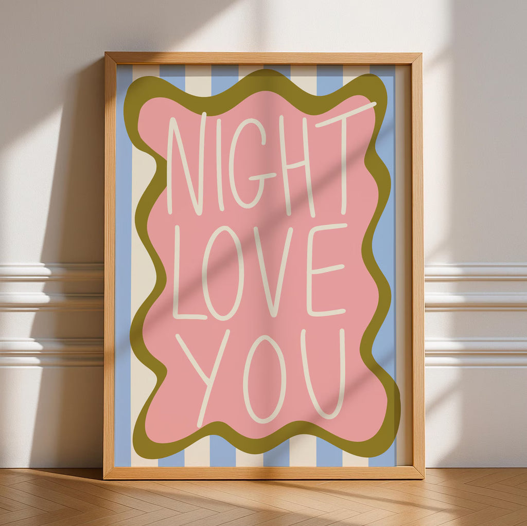 Night Love You Print print in Size: A6 – Physical Print by Printro