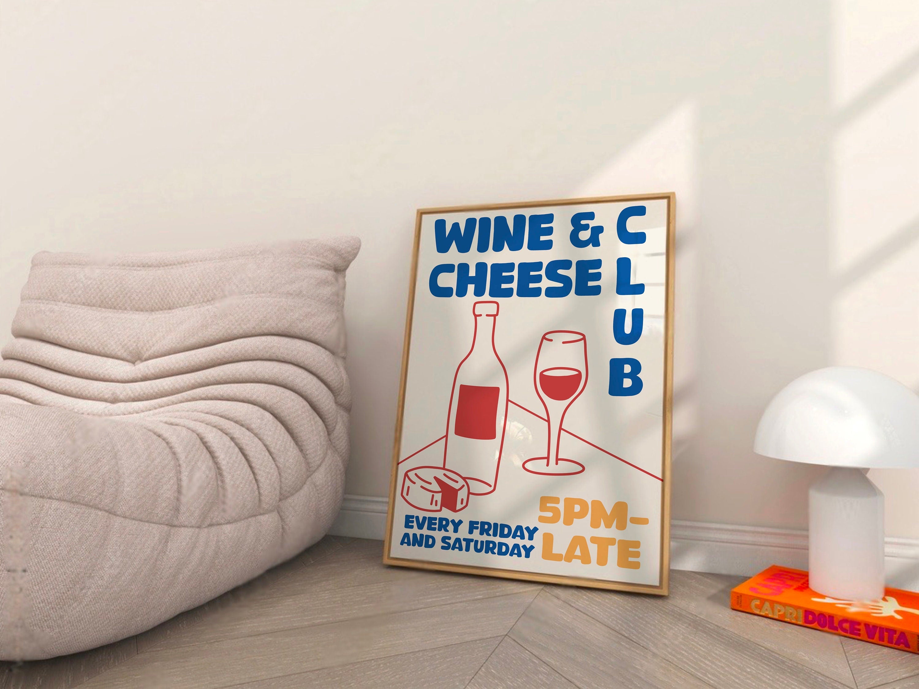 Wine and Cheese Club Print