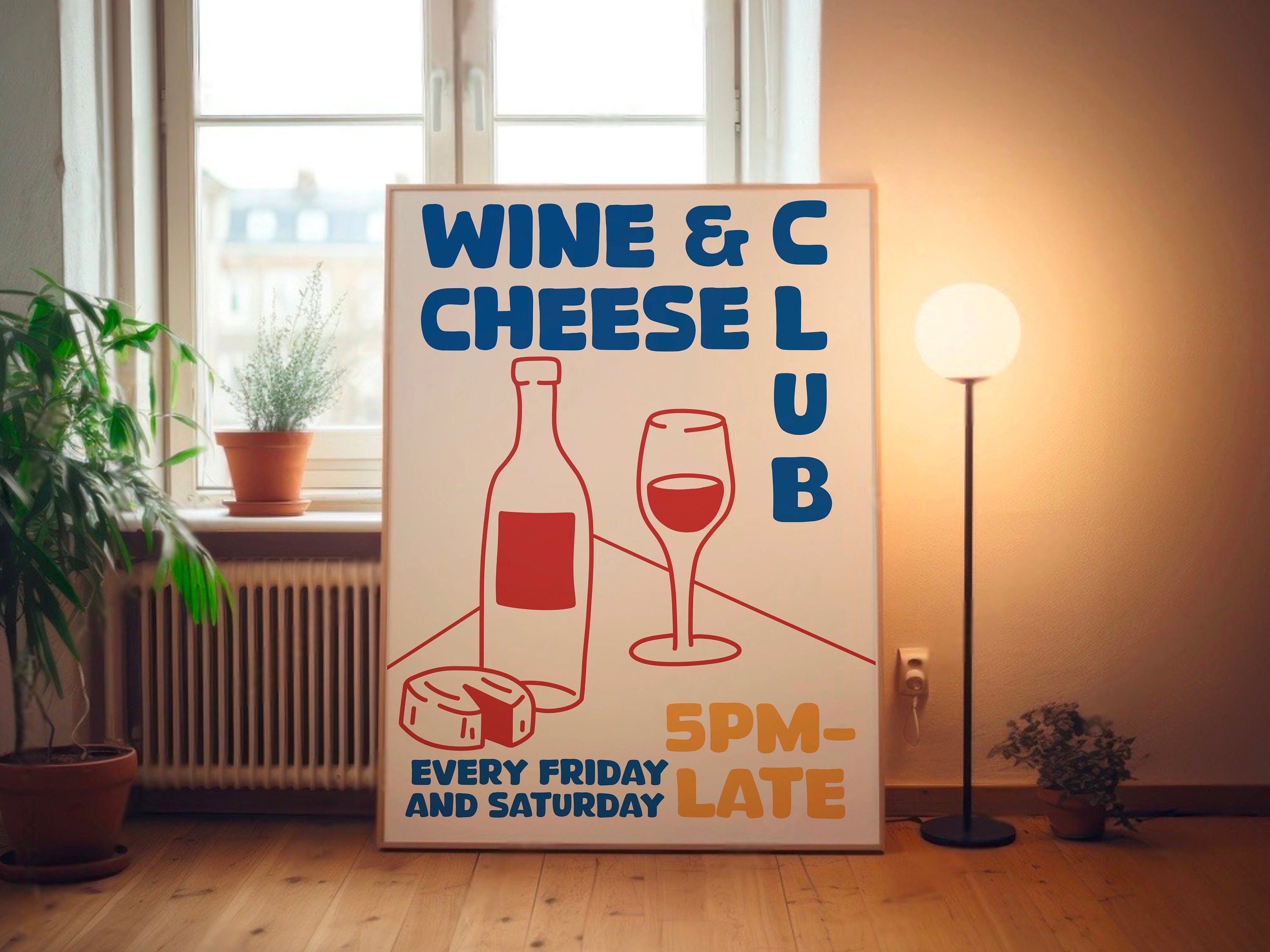 Wine and Cheese Lover Club Digital Download