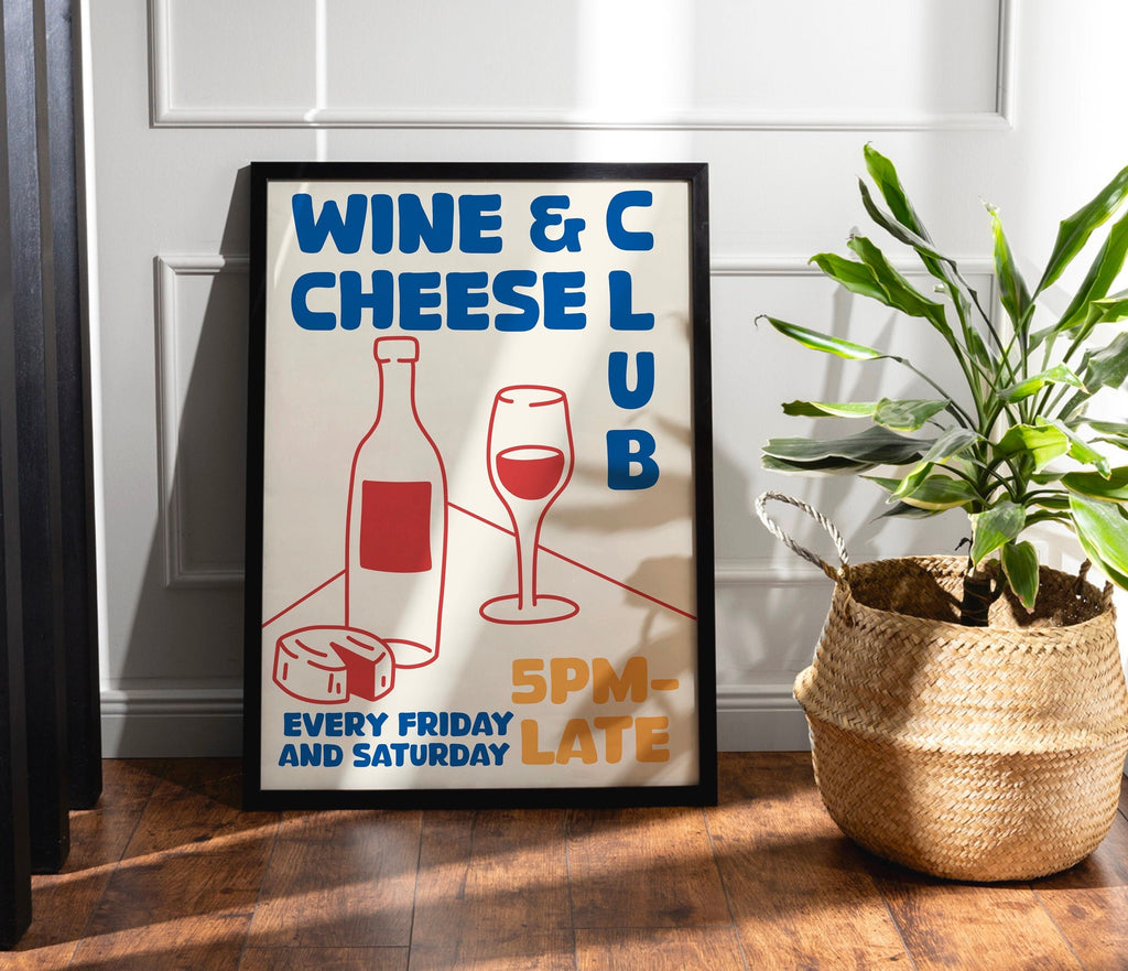 Wine and Cheese Club Print