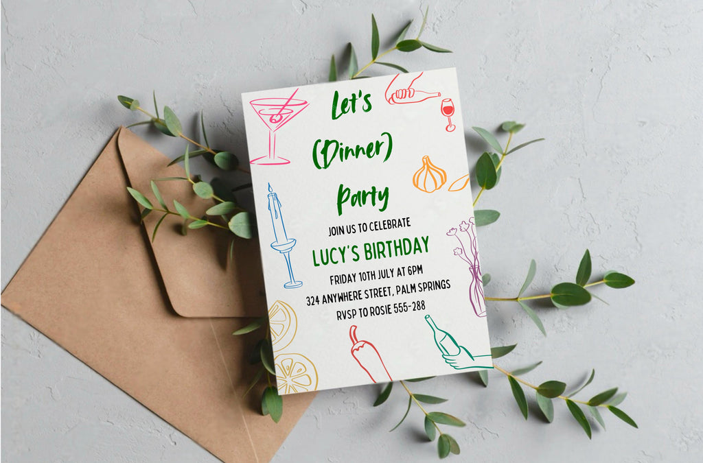 Birthday Dinner Party Invite