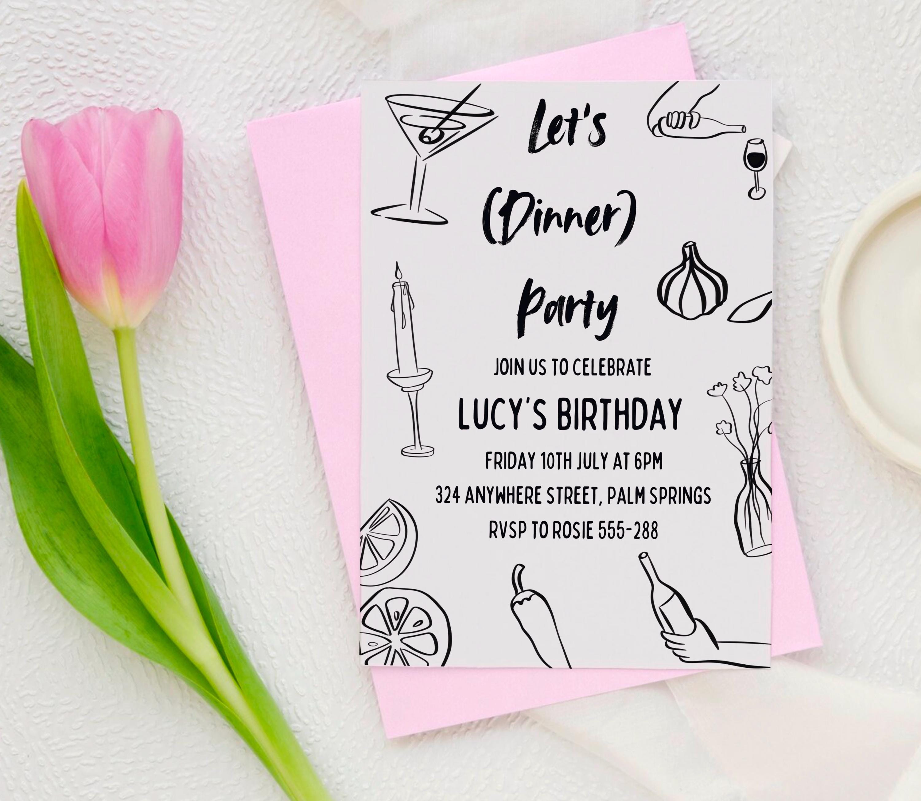 Birthday Dinner Party Invite