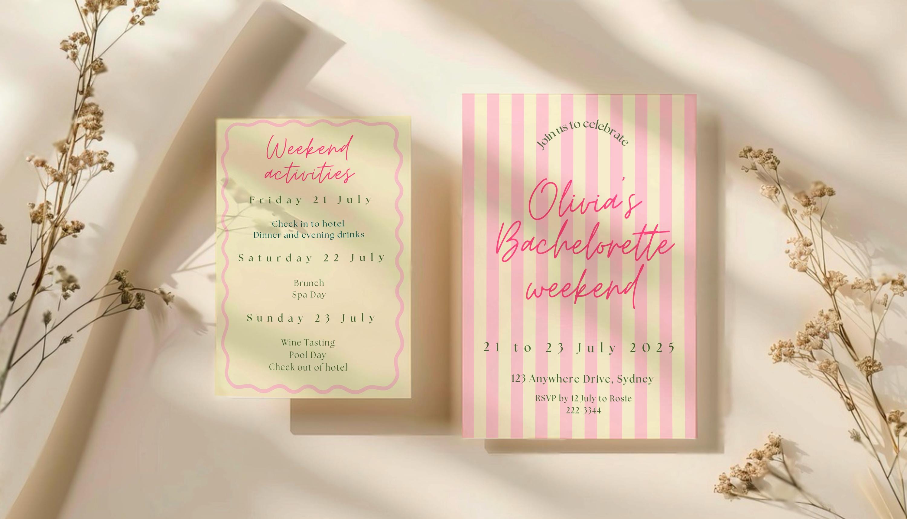 Bachelorette Hens Party Invite