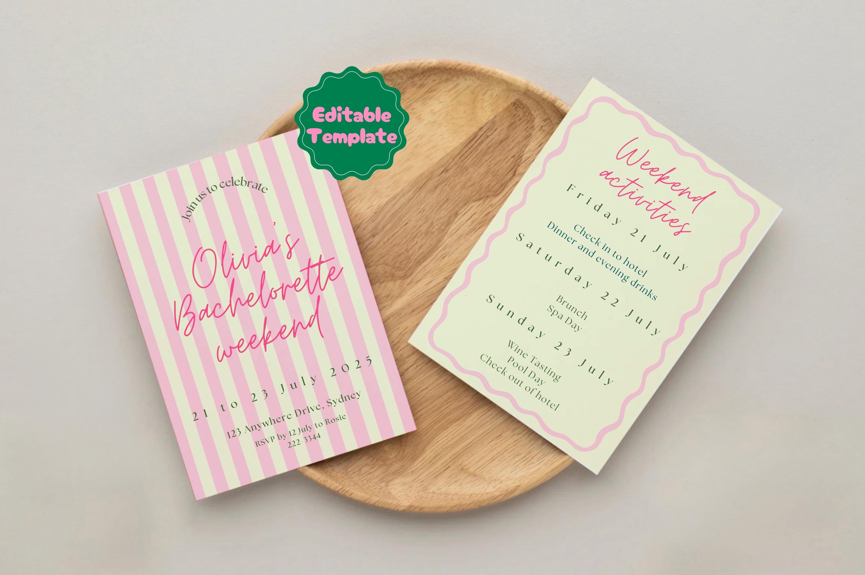 Bachelorette Hens Party Invite