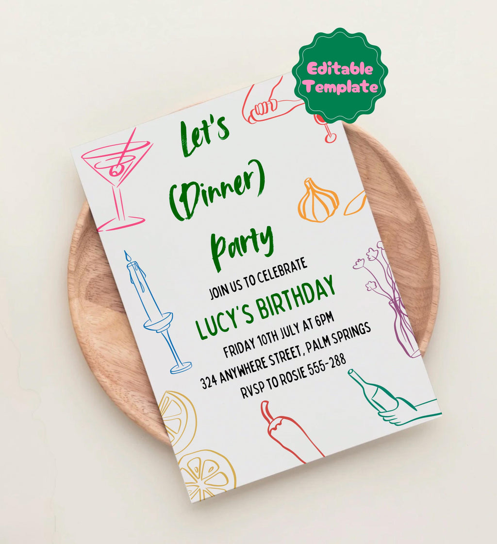 Birthday Dinner Party Invite
