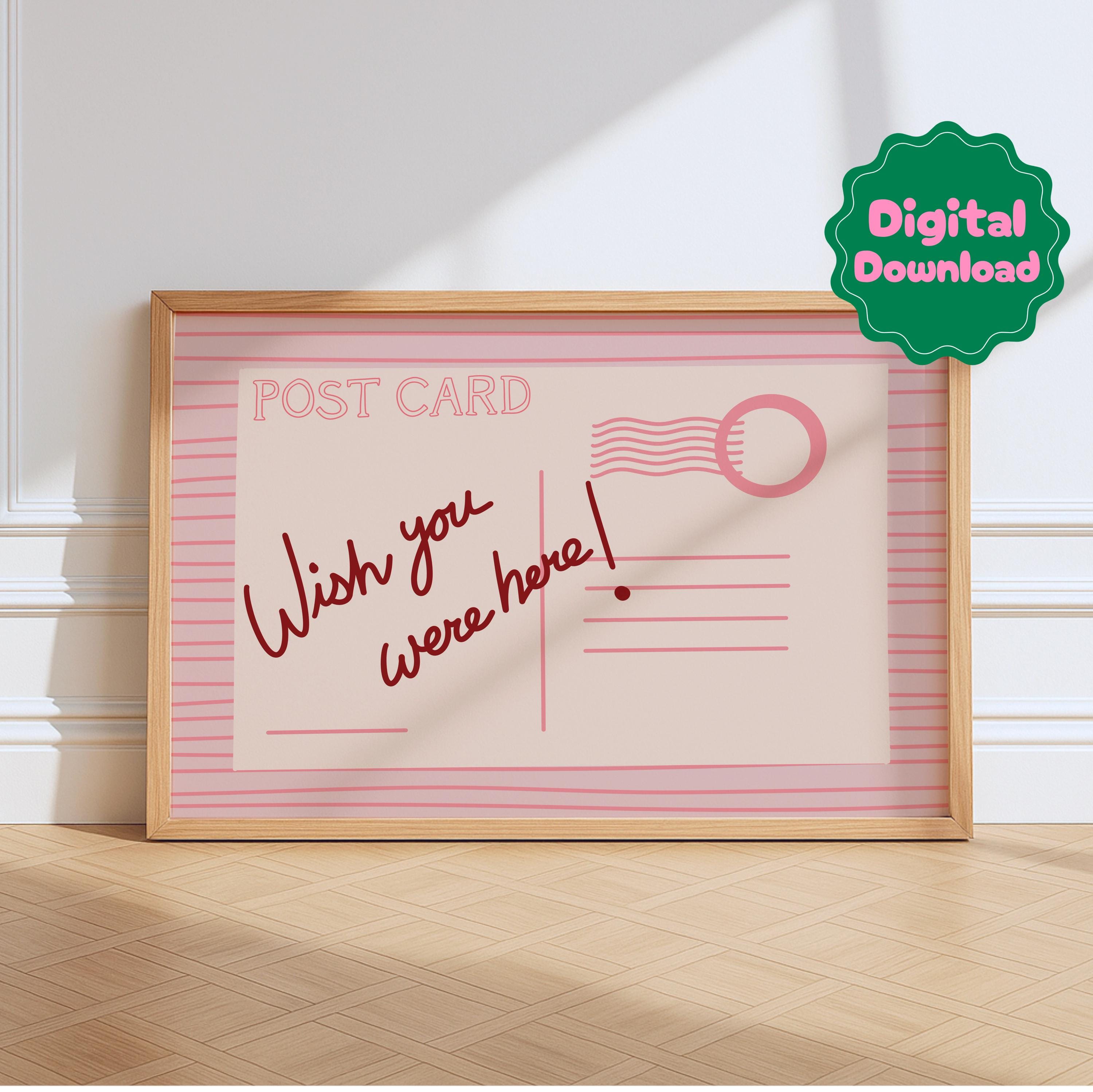 Wish You Were Here Postcard Digital Download