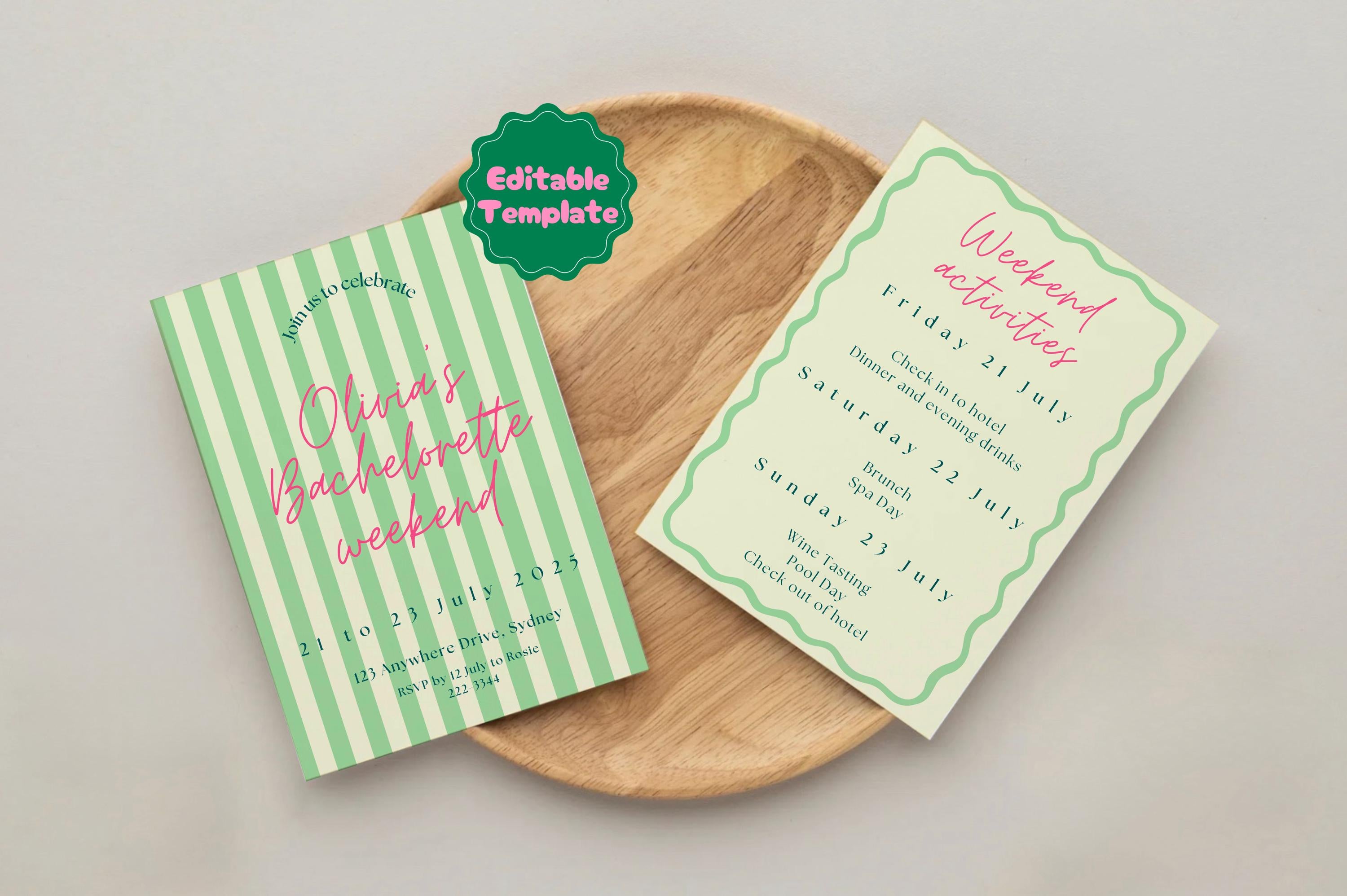 Bachelorette Hens Party Invite