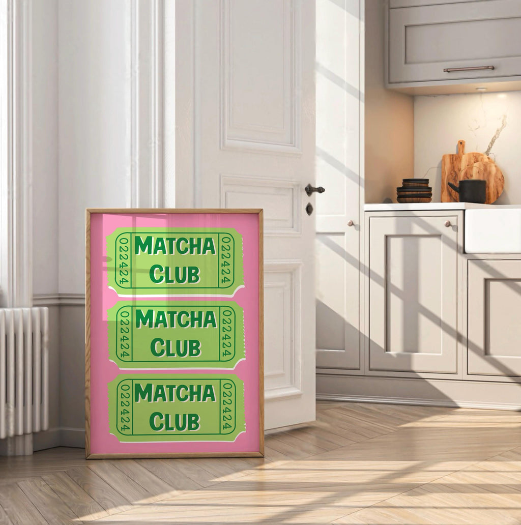 Matcha Club Ticket Print