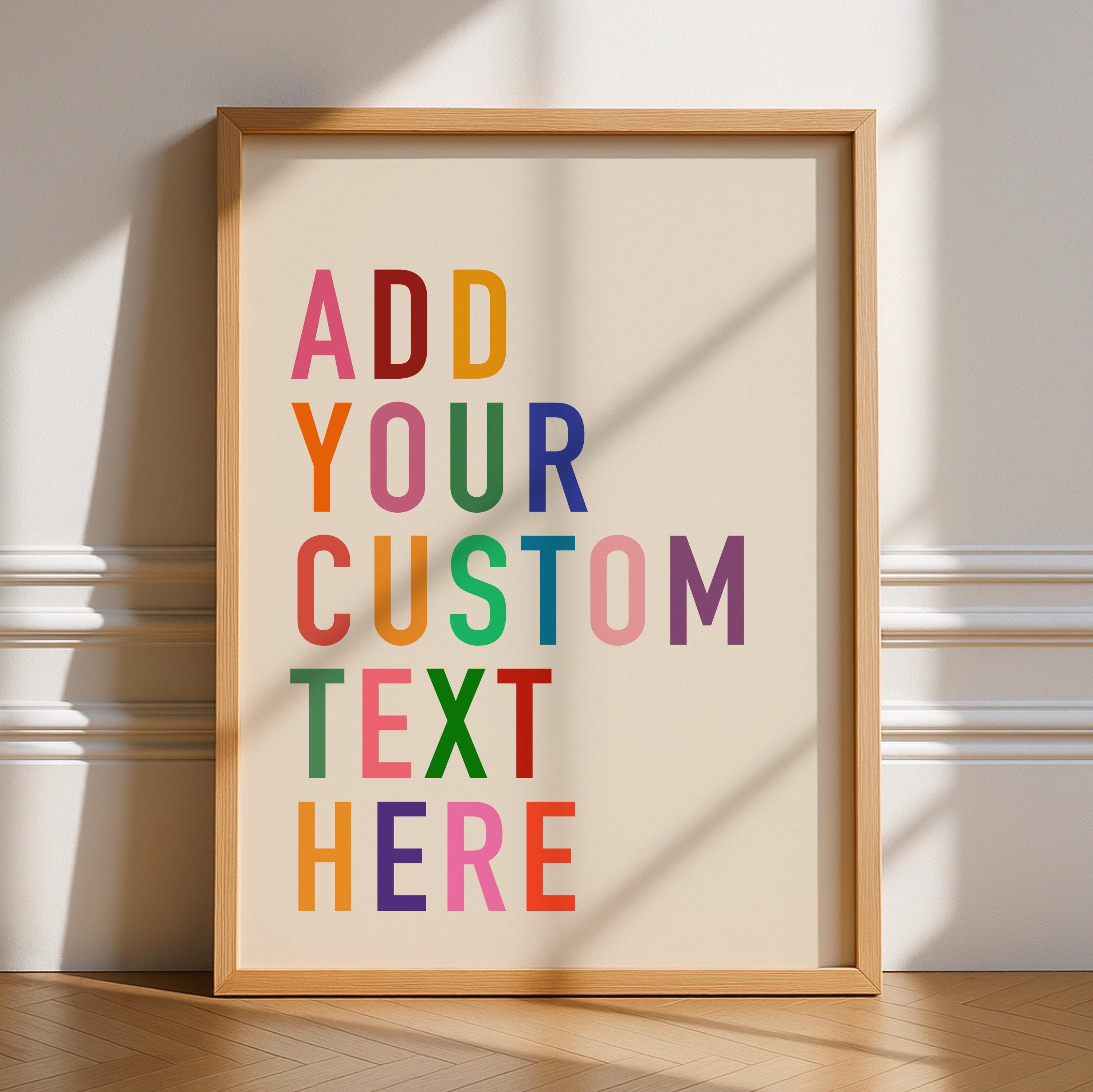 Custom Text Print