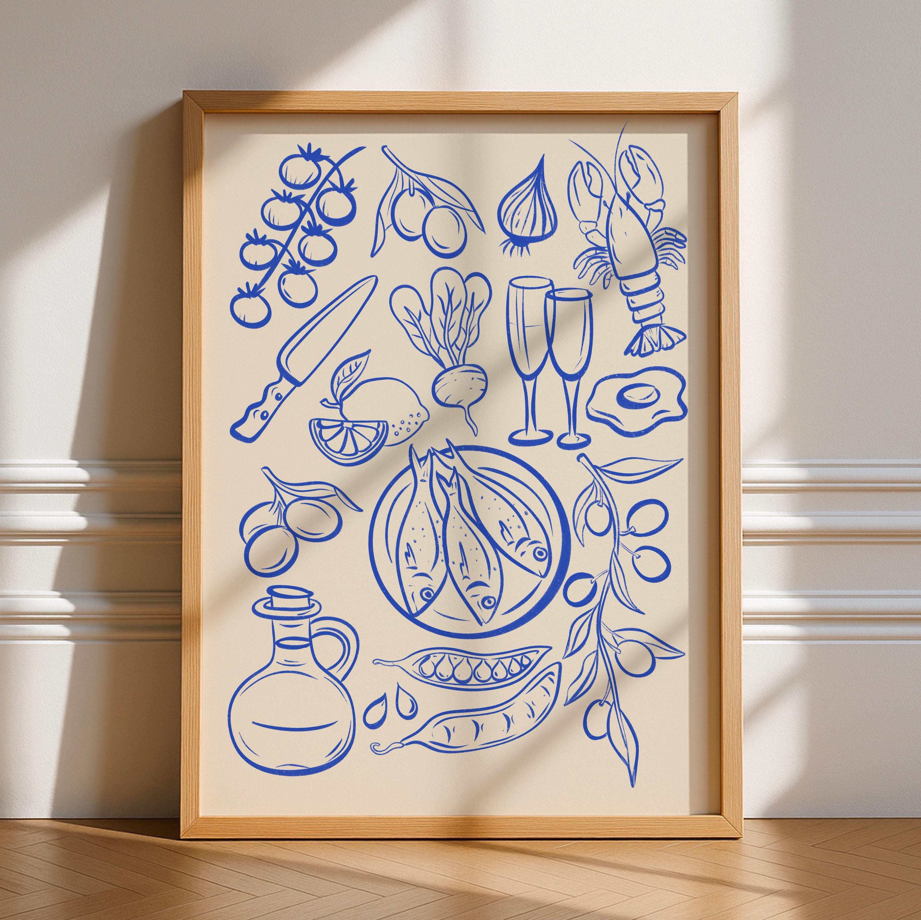 Food And Drink Illustrations Print