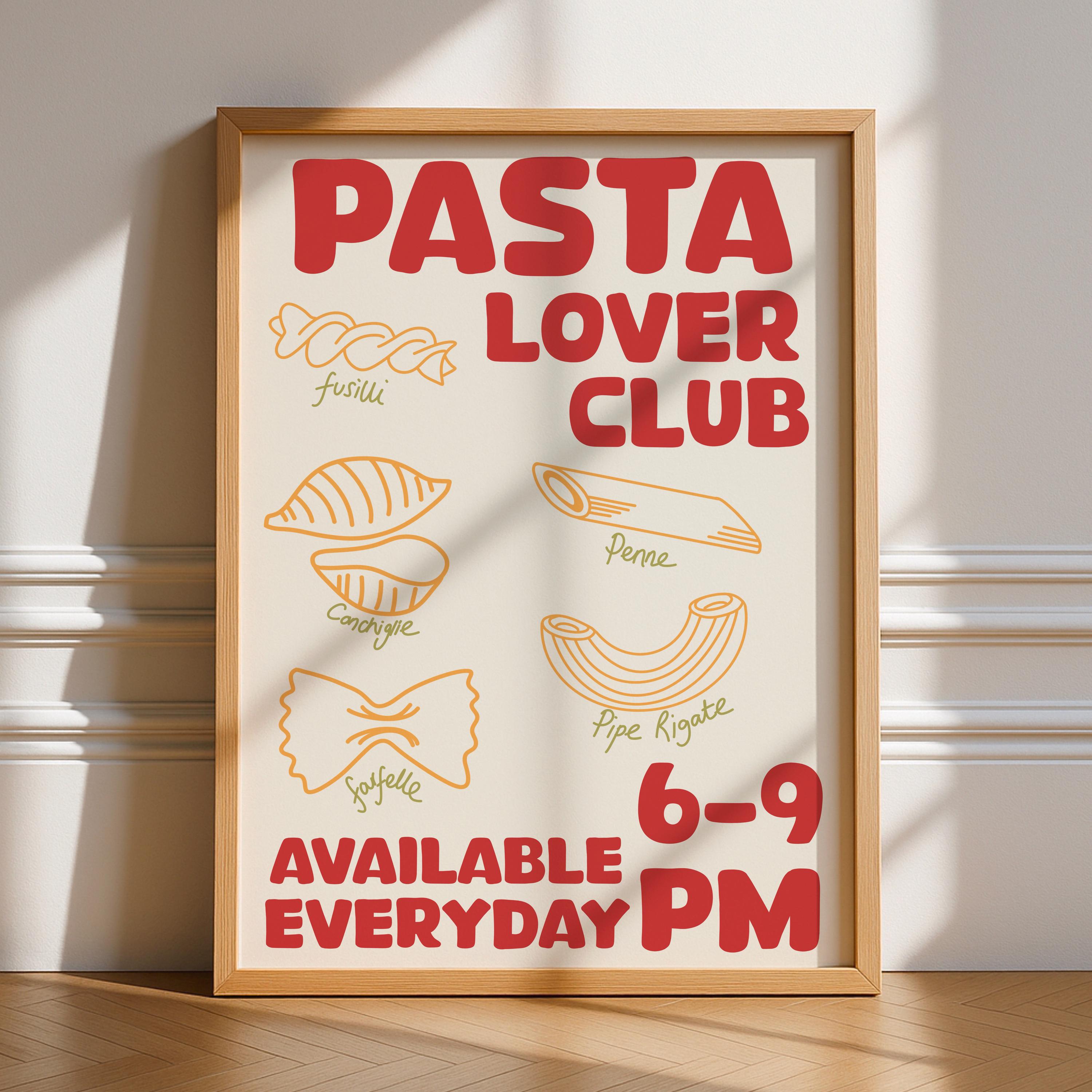 Pasta Lover Club Print