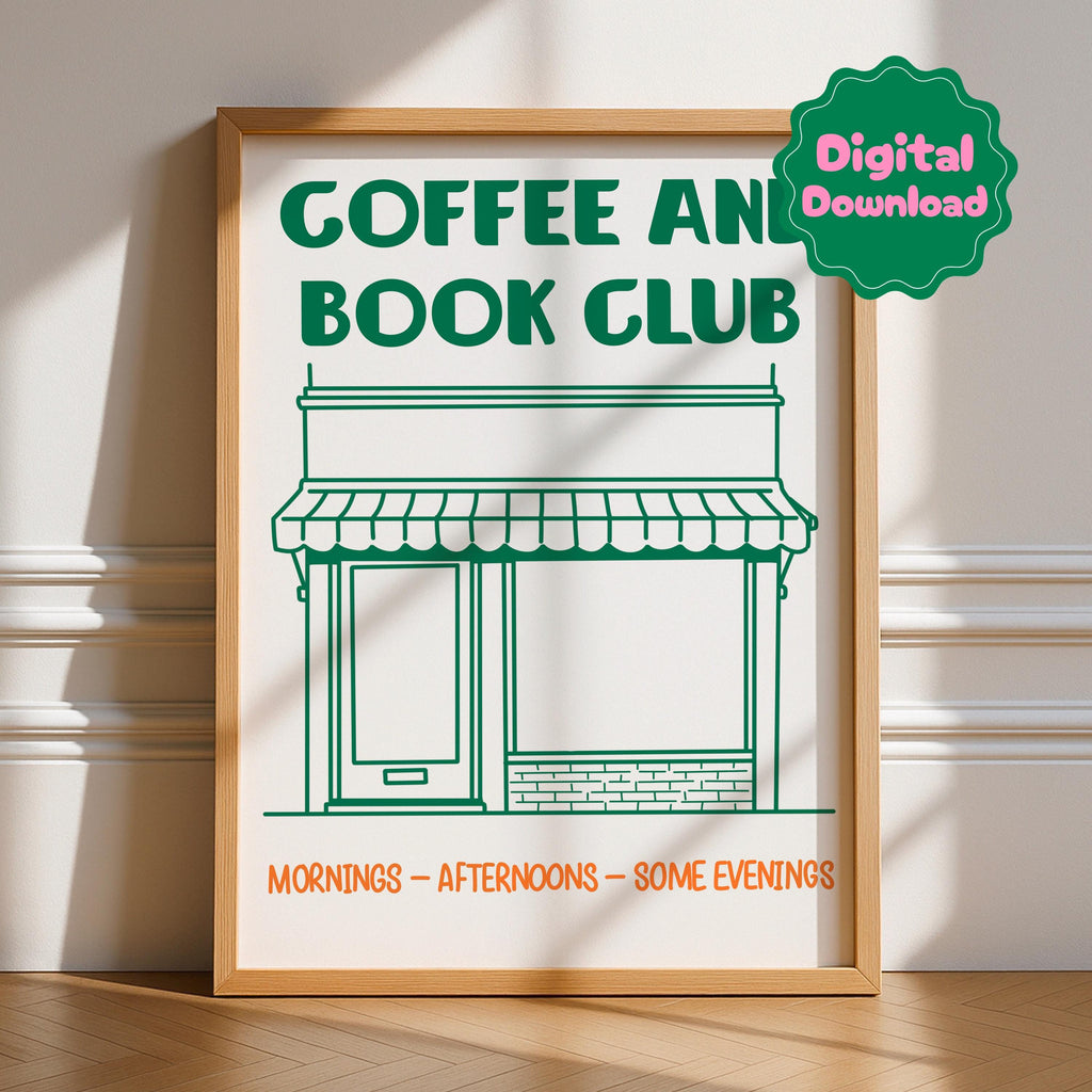 Coffee and Book Club Store Digital Download