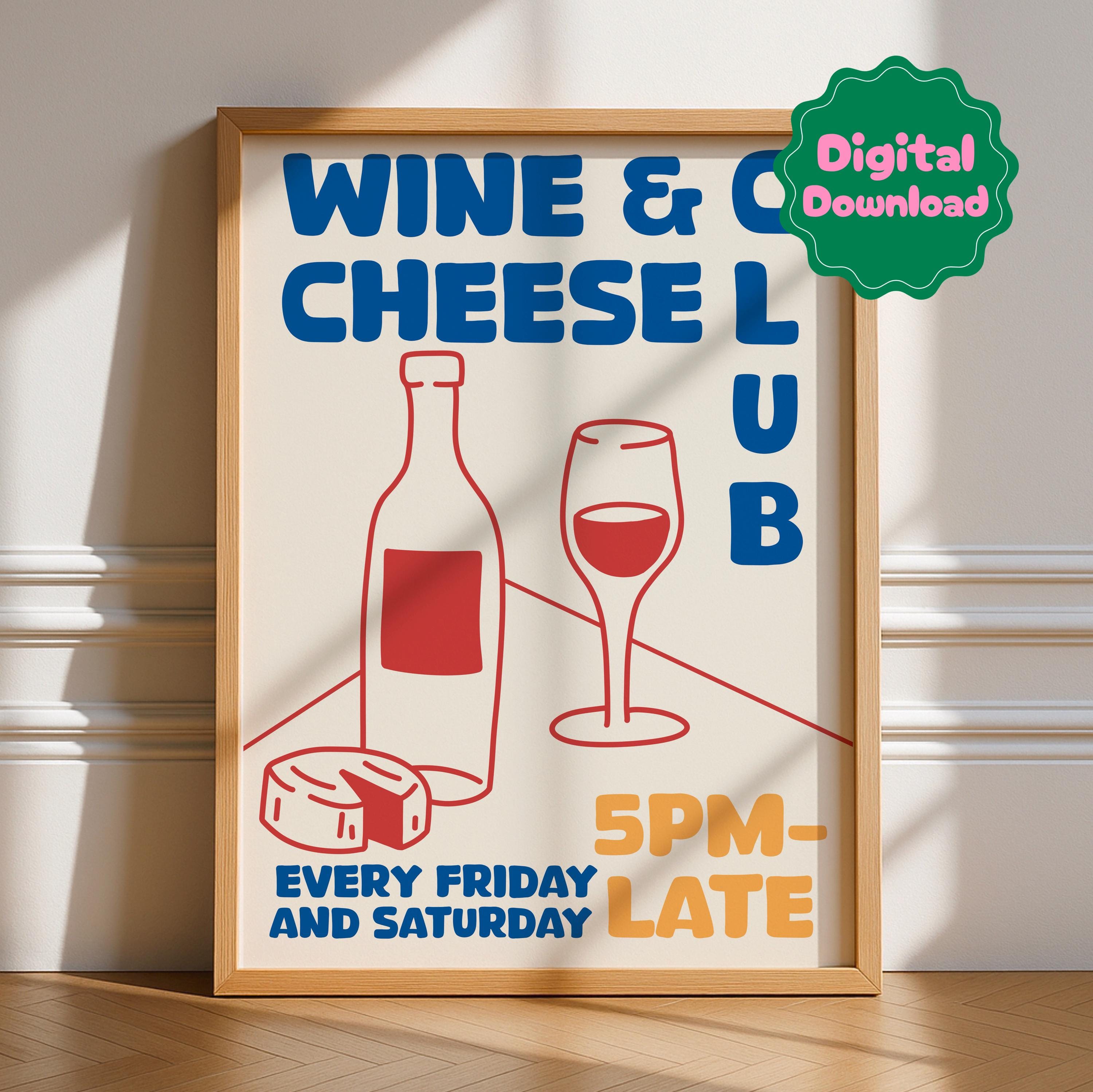 Wine and Cheese Lover Club Digital Download