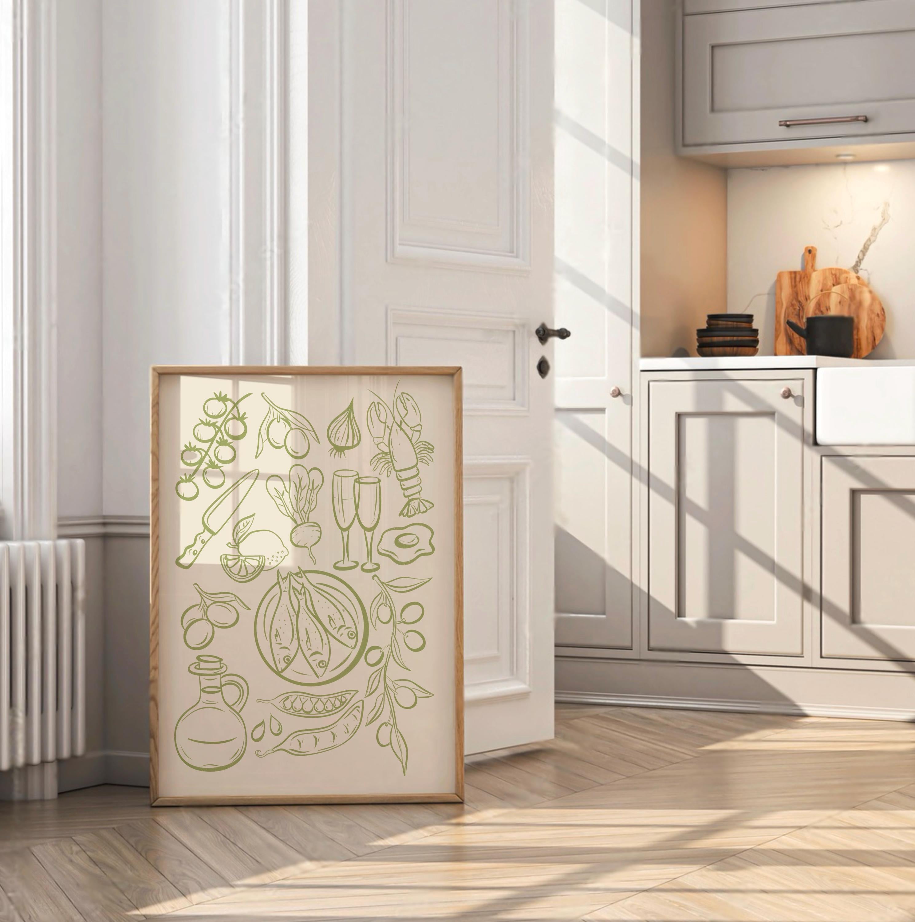 Food And Drink Illustrations Print