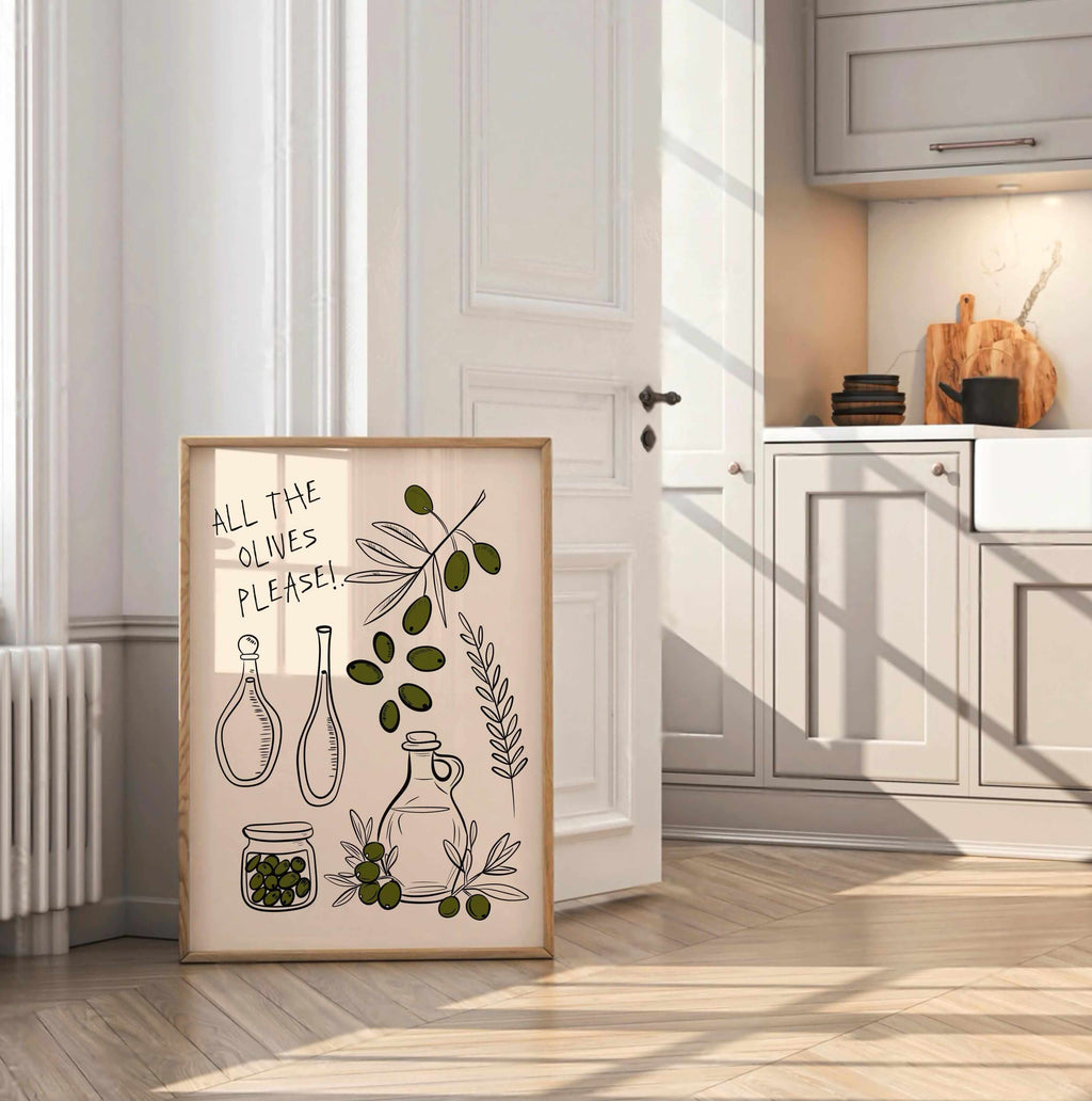 All The Olives Please Print print in Size: A6 – Physical Print by Printro