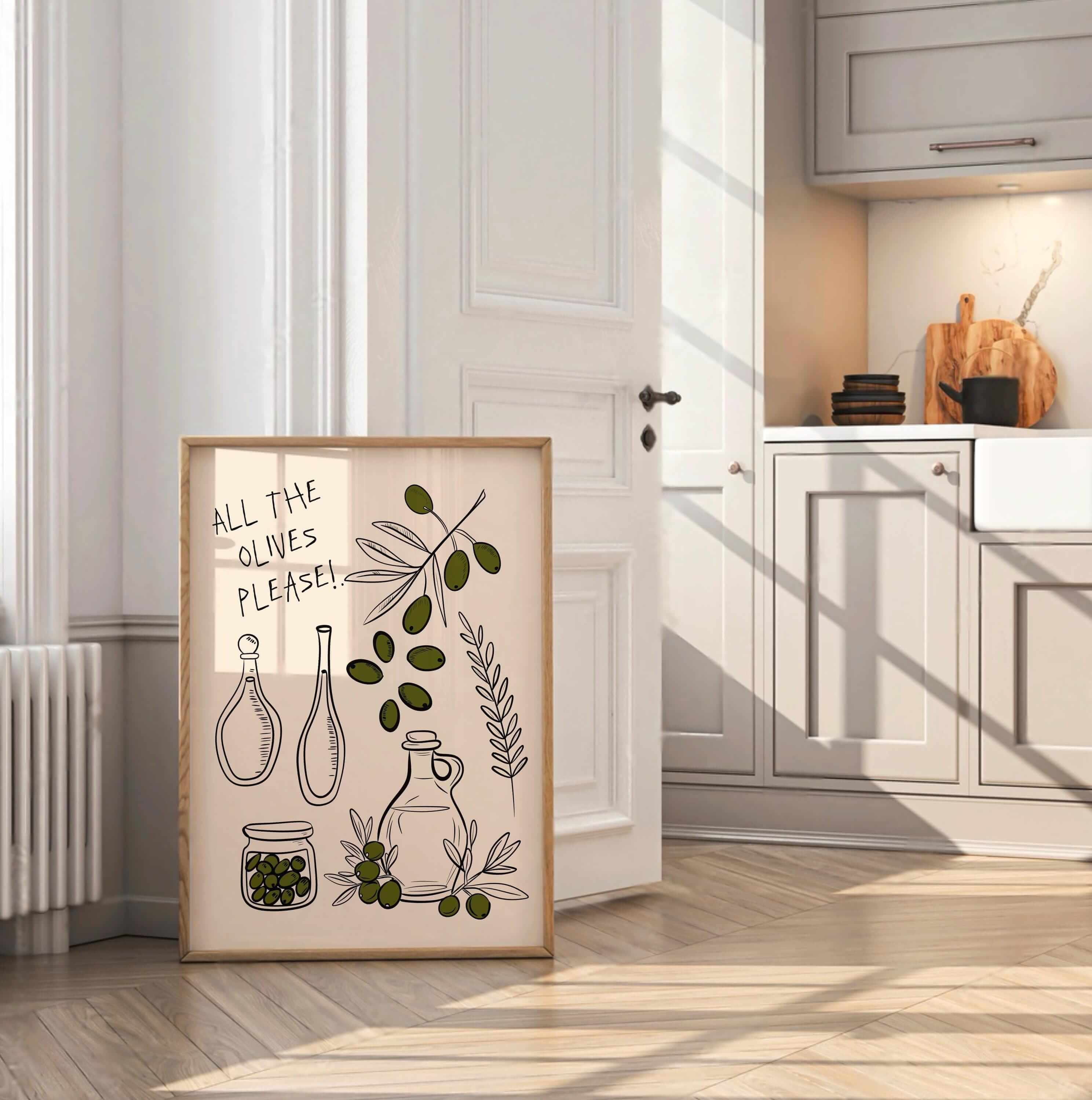 All The Olives Please Print print in Size: A6 – Physical Print by Printro