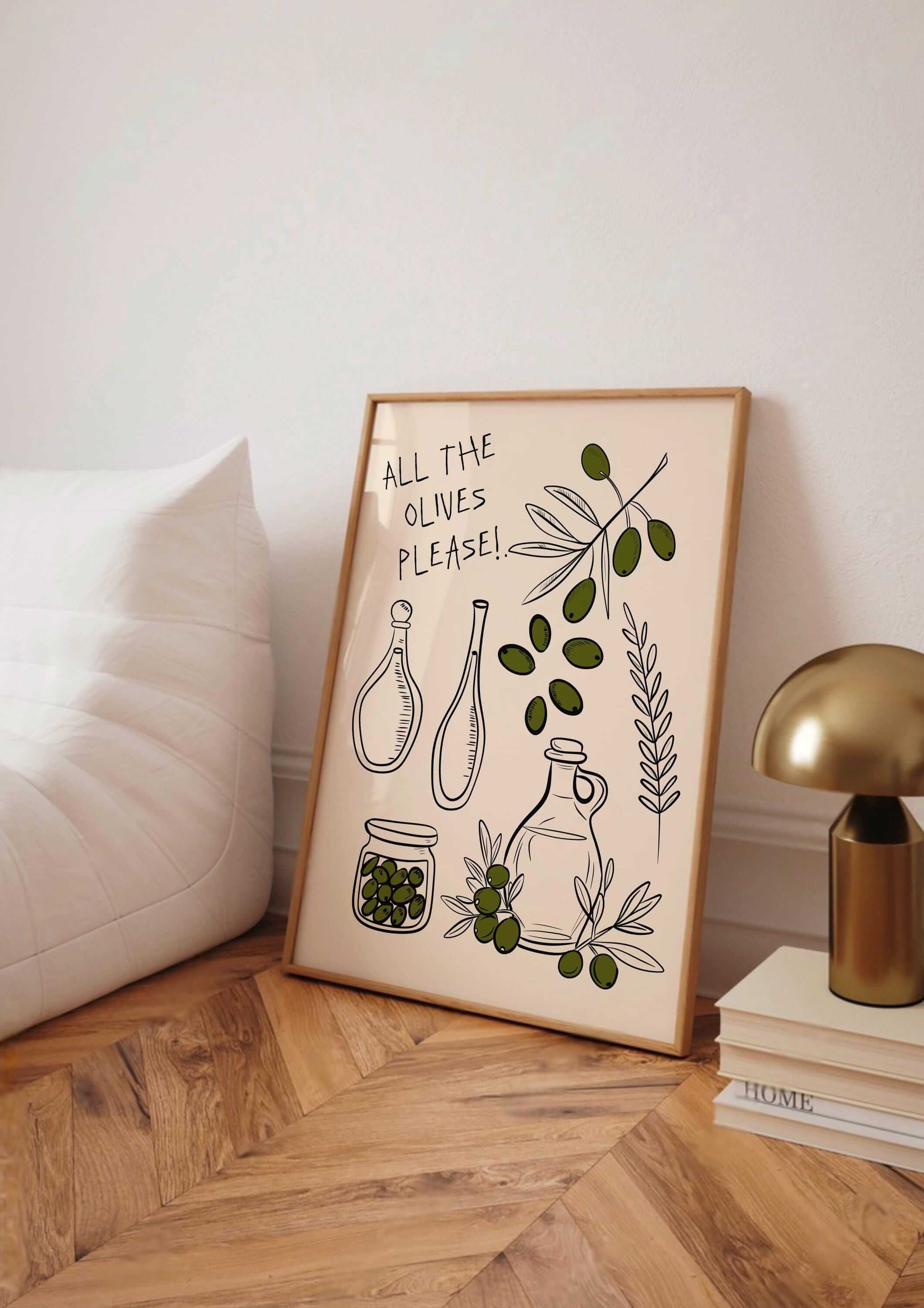 All The Olives Please Print print in Size: A6 – Physical Print by Printro