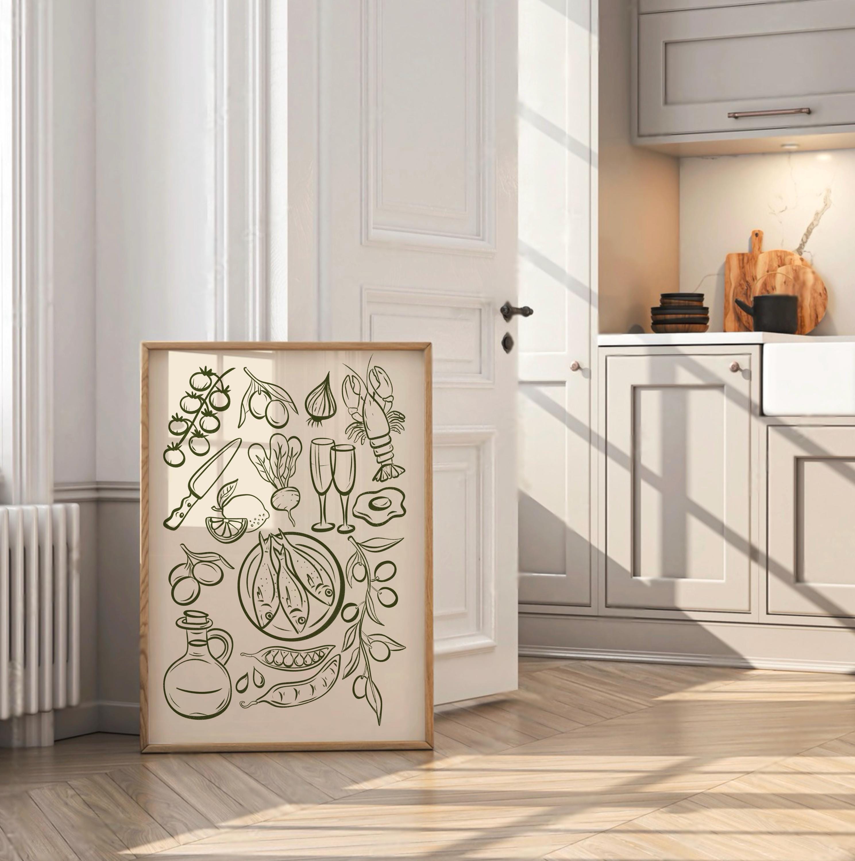 Food And Drink Illustrations Digital Download